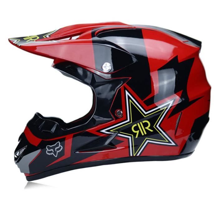 Casque Intégral Moto/scooter Confortable - Taille Unique 54-61cm, Double Visière, Avec Foulard - Parfait Pour Route Et VTT