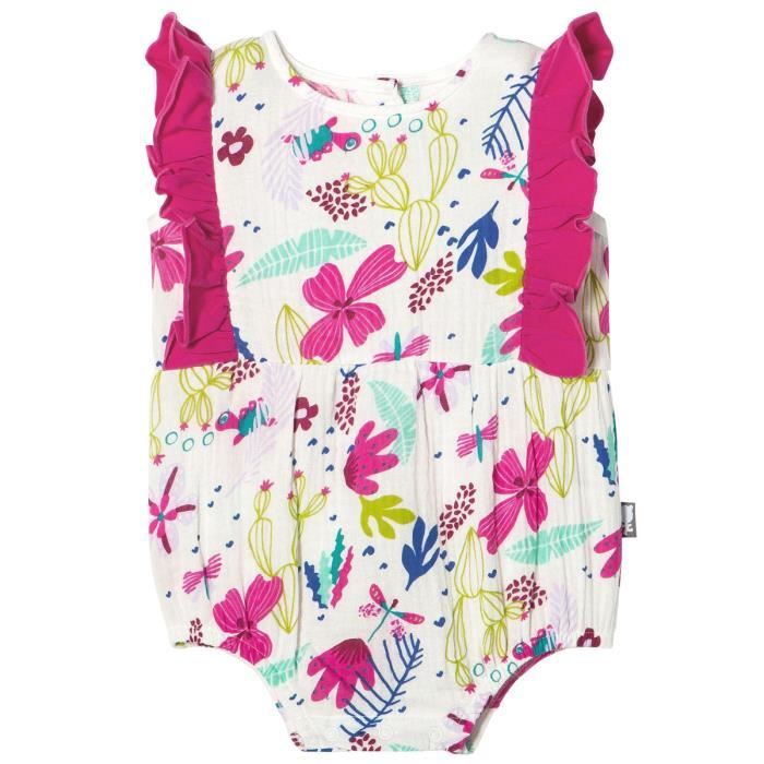 Barboteuse Bebe Fille Paillette Blanc Cdiscount Pret A Porter