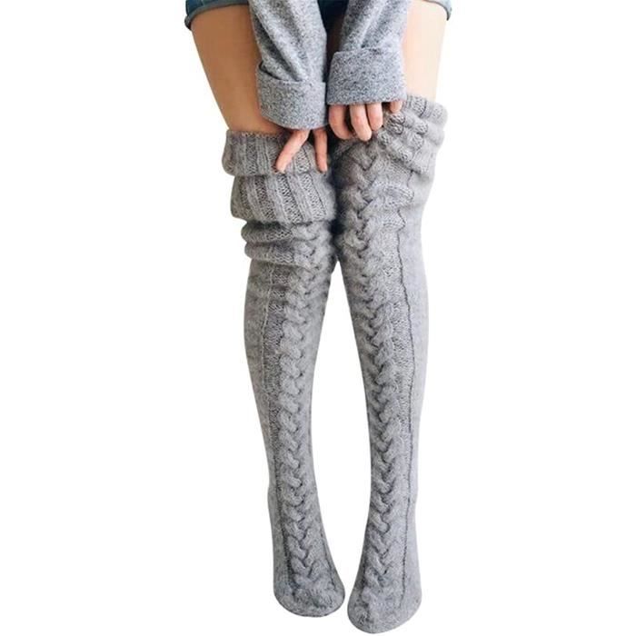 Chaussette haute en laine femme 2025