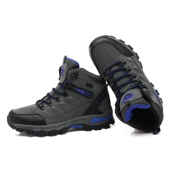 Alpinisme Chaussure Homme Randonnée Suédé Cuir Marche Voyage - Vert