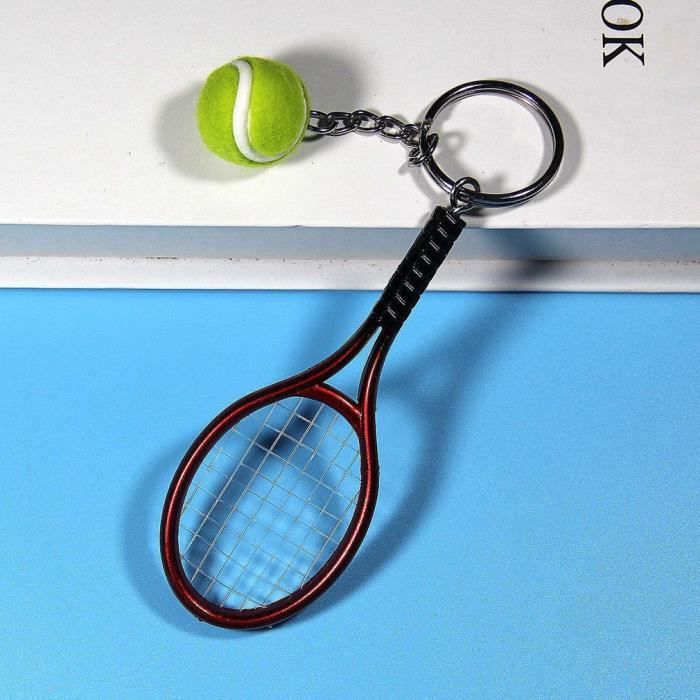 Lot De 6 Mini Porte-clés Raquette De Tennis Avec Balle - Idéal Pour Les Fans De Sport !