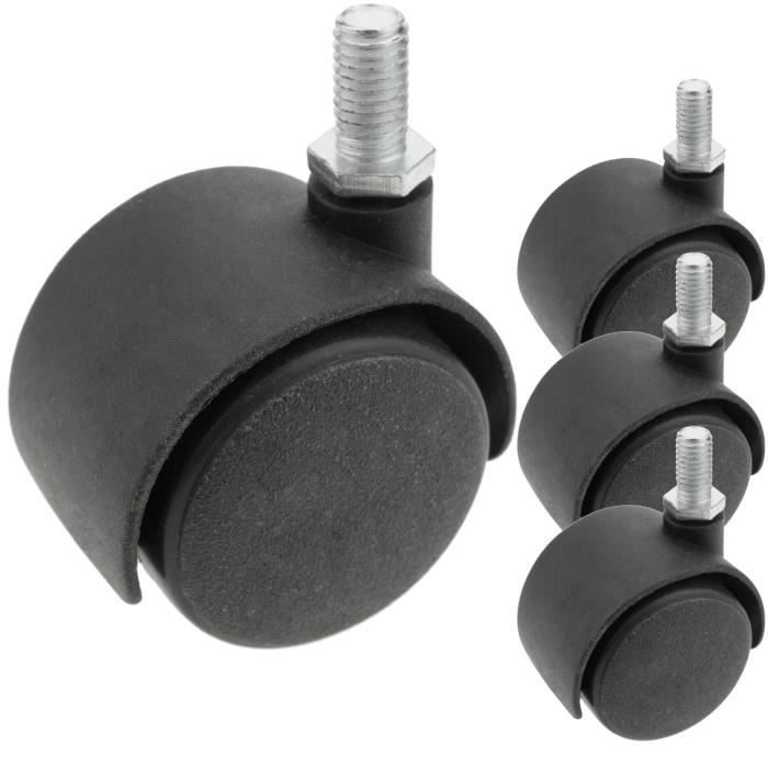 4 Roulettes Nylon 35mm Diamètre - Usinées UE - 30mm Largeur - Smart Machines