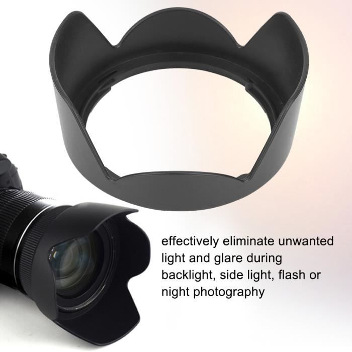 Parasoleil à monture plastique EW-78E pour objectifs Canon US-EW-73D EF-S 18-135mm f3.5-5.6 IS