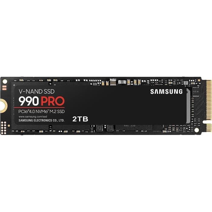 SAMSUNG 990 Pro - Disque Dur SSD - 2 To - PCIeGen4.0 x4 - NVMe2.0 - M.2 2280