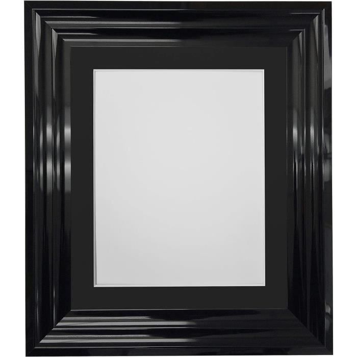 Cadre Photo 32x45 cm - Noir Très Brillant - Plastique - Bordeaux