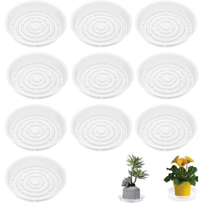 Lot De 10 Soucoupes Transparentes Pour Pots De Fleurs 30 Cm - Intérieur Extérieur