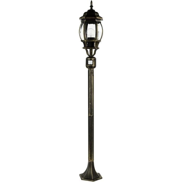 Lampe Extérieur Sur Pied VidaXL 41cm - Aluminium Vert/Noir - Douille E27 60W Max - IP44 - Pour Jardin, Allée
