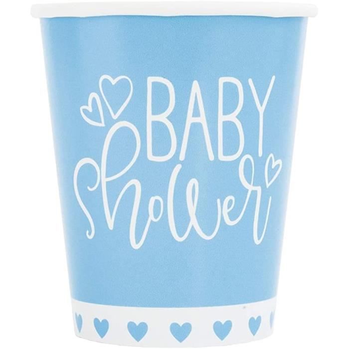 Unique Party- Assiettes en Carton Écologiques-23 cm-Couleur Bleu Pastel- Paquet de 8, 30897EU, Light Blue