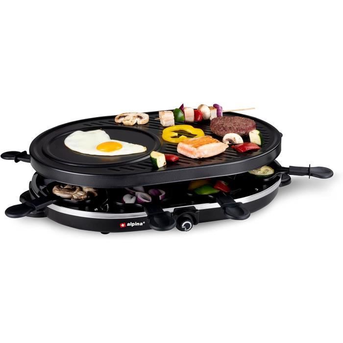 Appareil Raclette 2 Personnes Mini Grill Raclette Avec 2 Poêlons À