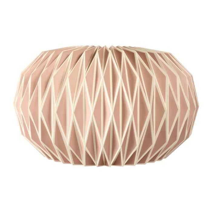 SEMA Suspension en papier origami Ova Ø44 cm H25,5 cm rose ...