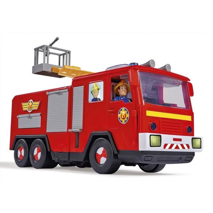 sam le pompier - camion jupiter série 13 - figurines sam + radar incluses - fonctions sonores et lumineuses - simba