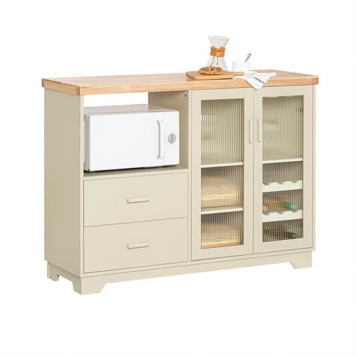 Buffet de Cuisine FSB81-MI SoBuy avec 2 Portes Vitrées 120 x 40 x 90 cm - Beige Buffet de Cuisine FSB81-MI SoBuy avec 2 Portes Vitrées 120 x 40 x 90 cm - Beige