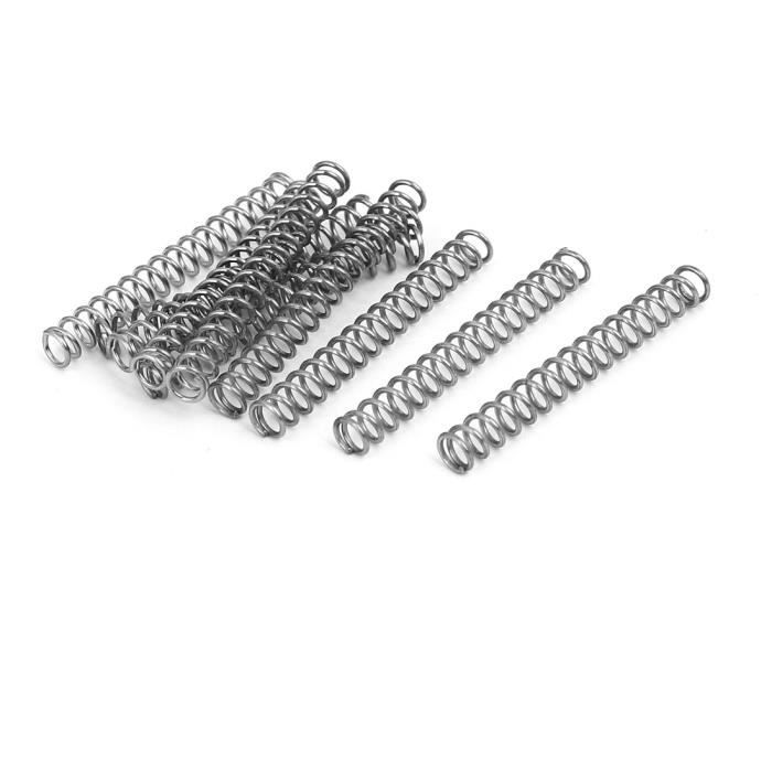 Ressorts De Compression Acier Inox 304 – 0.7x8x10mm, Lot De 10 Pièces