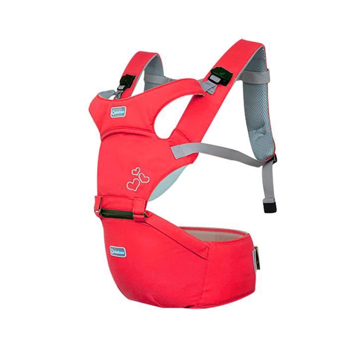 Porte-Bébé Ergonomique LUFFCABO Toutes Saisons - Respirant Noir - Nouveau-né à 33 Lbs Avec Panneau Température