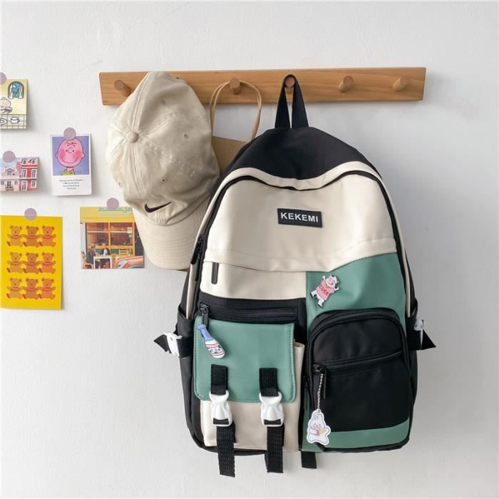 Set De 2 Pièces : Sac à Dos Scolaire Et Trousse Kawaii Pour Filles - Design Pailleté, 39x28x16cm, Poches Multiples