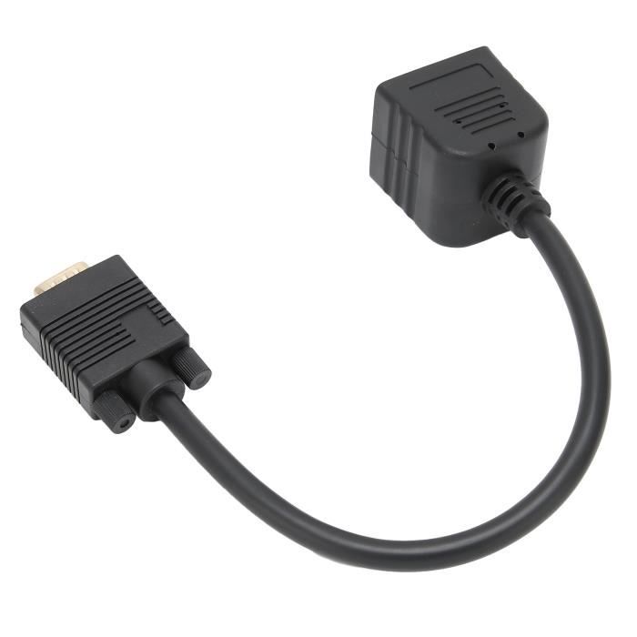 Adaptateur VGA Vers VGA + HDMI, Splitter 2 En 1 Avec Câble Audio - Pour PC, TV, Projecteur, écran