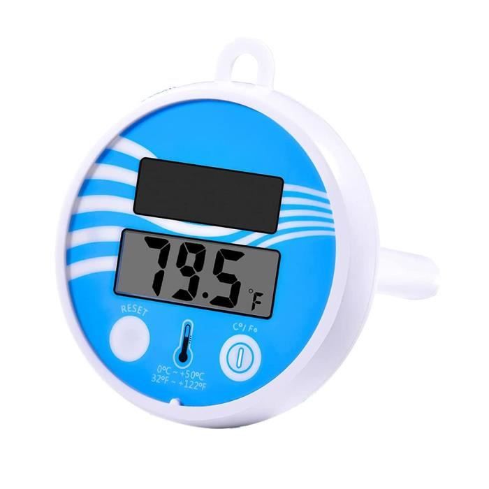 Thermomètre Piscine Solaire Connecté - Thermomètre Flottant Sans Fil Avec Récepteur LCD