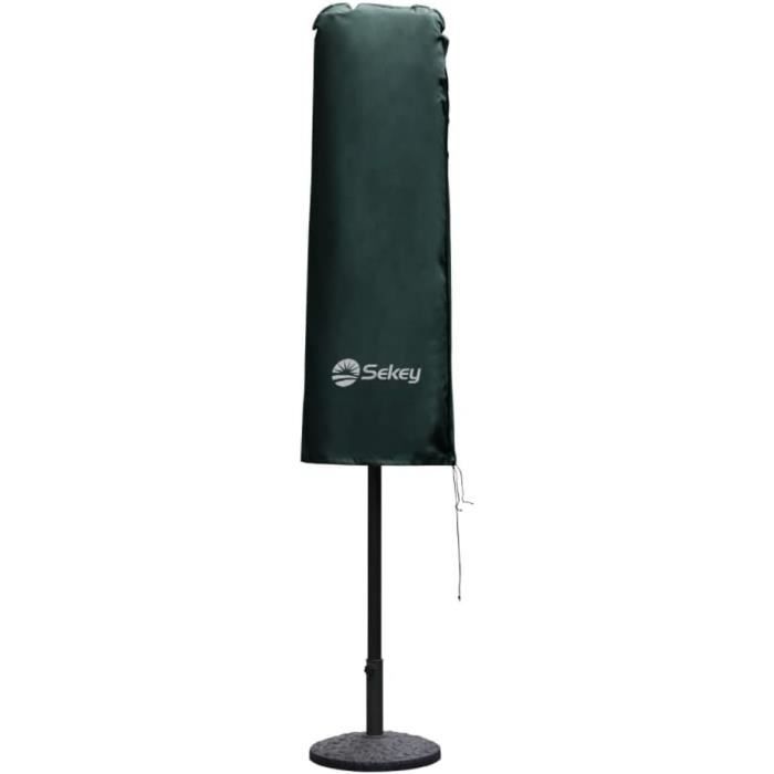 Deuba Housse Protection Parasol Déporté 3,5 M Beige – Bâche Polyester 160 G/m² Fermeture Éclair + Cordon