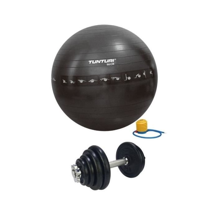 Disques De Poids Aérobic Tunturi - Pour Barres D'haltères 30 Mm - Revêtement Poudre Résistant - Idéal Musculation Fitness - 10