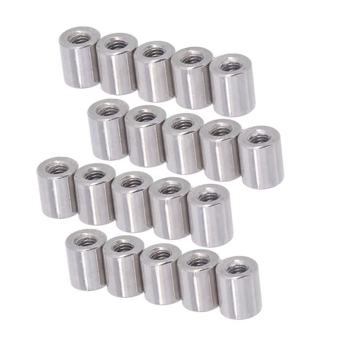 Lot De 5 écrous De Raccordement M6 X 12mm En Acier Inoxydable 304 - Uxcell