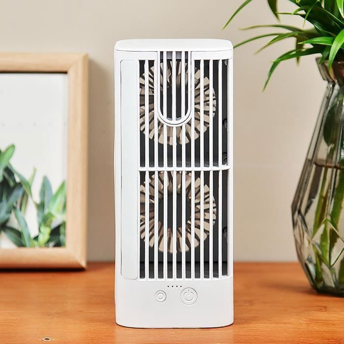 Climatiseur Portable - VVIKIZY - Veilleuse - 3 Vitesses - Blanc - Sur pied - USB - Vvikizy