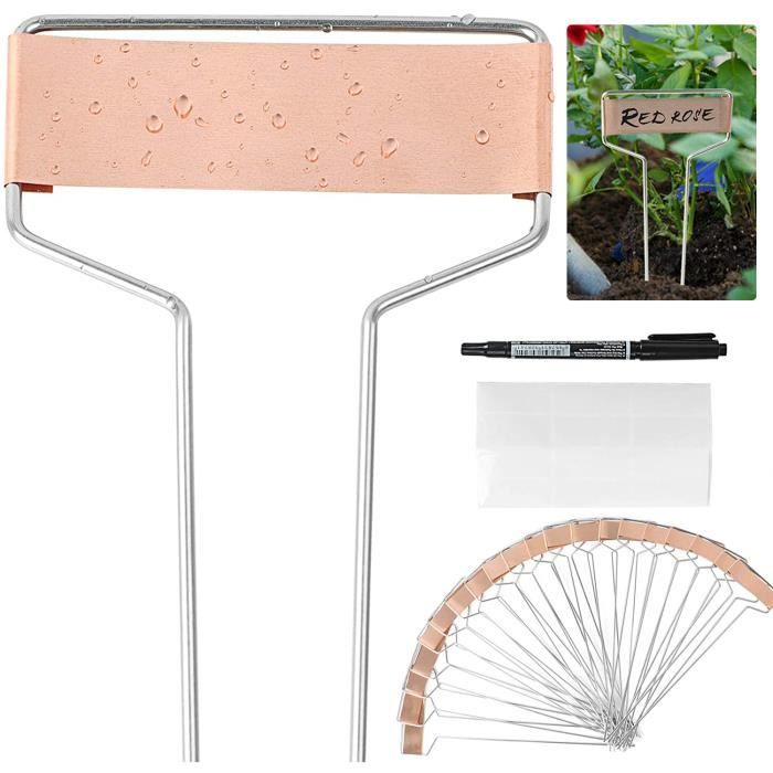 25 Étiquettes De Jardin En Métal - Marqueurs Plantes Extérieur Argentés - 25,5 Cm