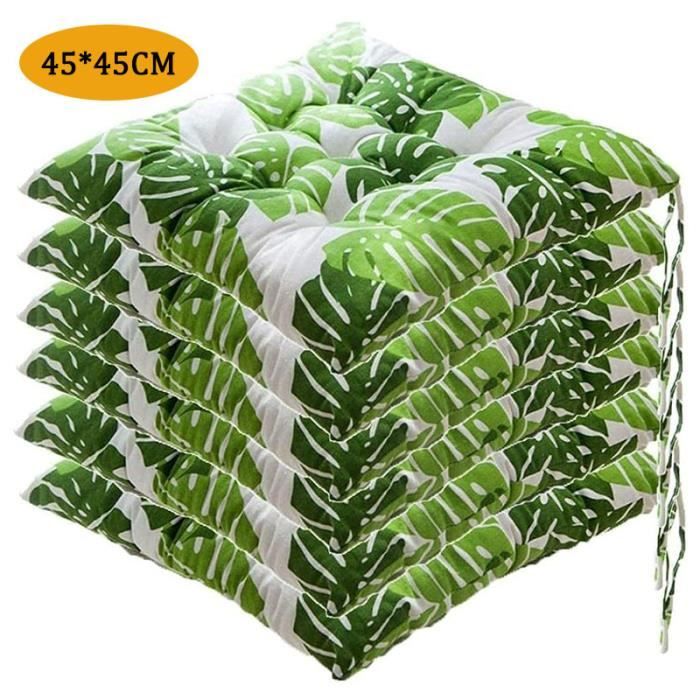 Lot De 6 Coussins 45x45cm - Imperméable - Intérieur/Extérieur - Rembourrage Silicone - Gris