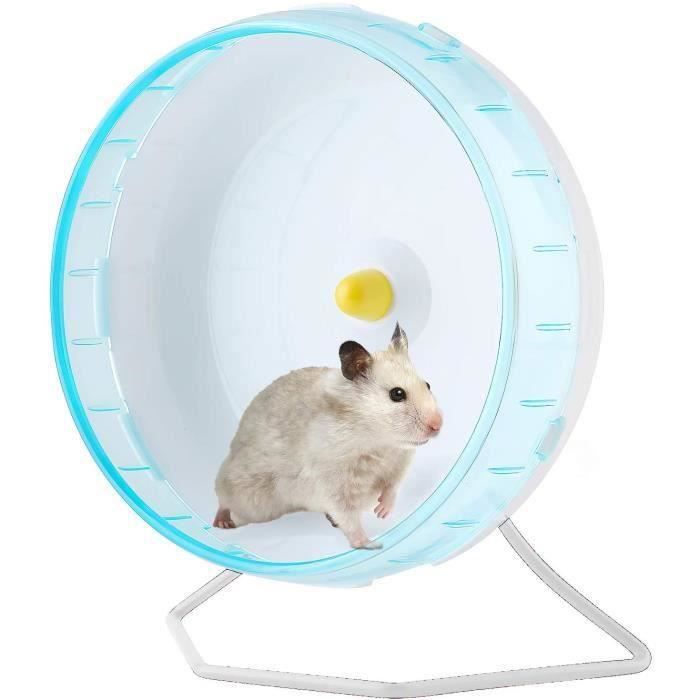 Meilleurs prix pour Roue d'exercice Silencieuse pour Animal Domestique - Pour Rats, Chinchilla, Cochon d'Inde, Furet, Souris - Bleu