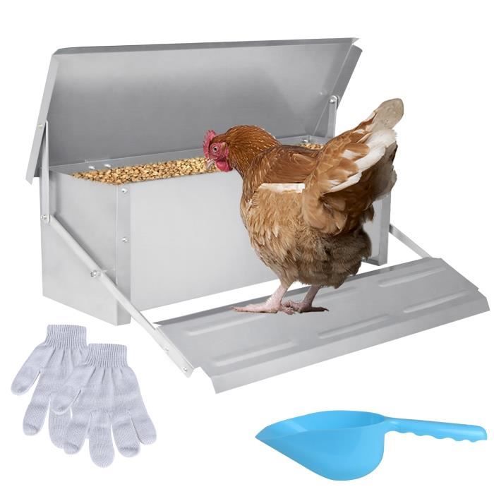 Comparer les prix de Mangeoire automatique - XMTECH - 10 kg - Ouverture automatique - Étanche - Acier galvanisé