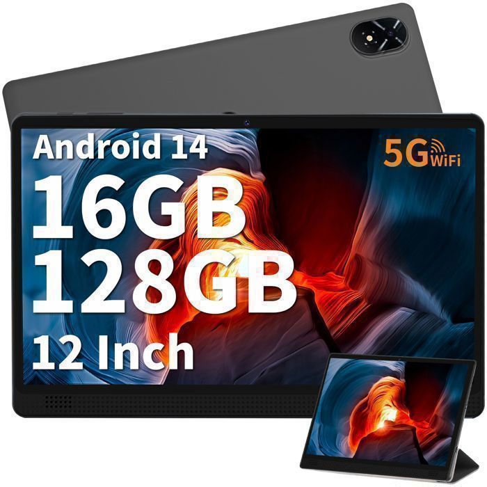 Tablette Tactile 12 pouces – XUEMI – Android 14 – 16Go RAM – 128Go ROM – 5G WiFi