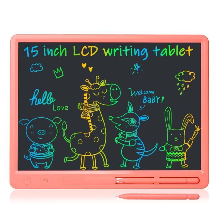 Tablette Écriture LCD 10 Pouces TBC - Planche à Dessin Enfant Colorée - Écran Sans Lumière Bleue - Jouet Éducatif Noël