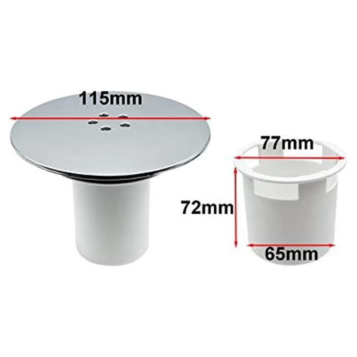 SPORTARC Couverture de filtre de vidange de douche, acier inoxydable, carré, filtre de vidange de douche pour salle de bain, attrape-cheveux, protection de filtre de vidange (9,2 cm