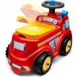 Porteur camion de pompier - trotteur avec klaxon, levier sonore et coffre - idee cadeau bébé enfant noel voiture marcheur jouet-1