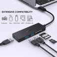 AUKEY Hub USB C 3 Ports USB 3.0 et Lecteur de Carte SD & Micro SD Adaptateur USB C pour MacBook Pro 2017/2016 Chromebook etc-1