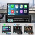 Autoradio Bluetooth 1 Din Autoradio Carplay 7 Pouces Poste Radio Voiture Main Libre Car Audio ecran Tactile Retractable BT-USB-1