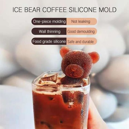 Machine à glaçons 3D en forme de petit ours, moule à chocolat, plateau à  glace, outil de bricolage, whisky, vin, Cocktail, moule en Silicone -  AliExpress