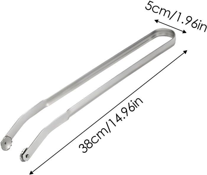 2 Pièces Pince Barbecue Longue 38cm, Pince Retourne Saucisse, Pince