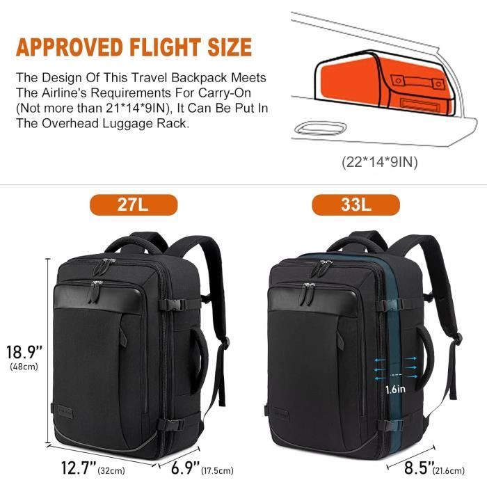 Sac a dos voyage online cabine avion