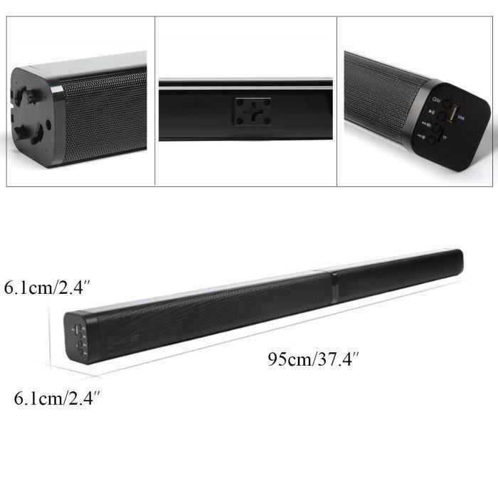 Hauts-Parleurs Portatifs Bluetooth Soundbar Soundbar 3D Sound Bluetooth 5.0  Enceintes De Haut-Parleur Pannes D'Ordinateur Sté[H2212] - Cdiscount TV Son  Photo