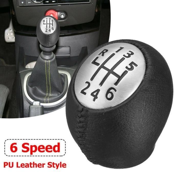 6 vitesses noir - Couvercle de pommeau de levier de vitesse en silicone  pour voiture, Poignée coordonnante, H - Cdiscount Auto