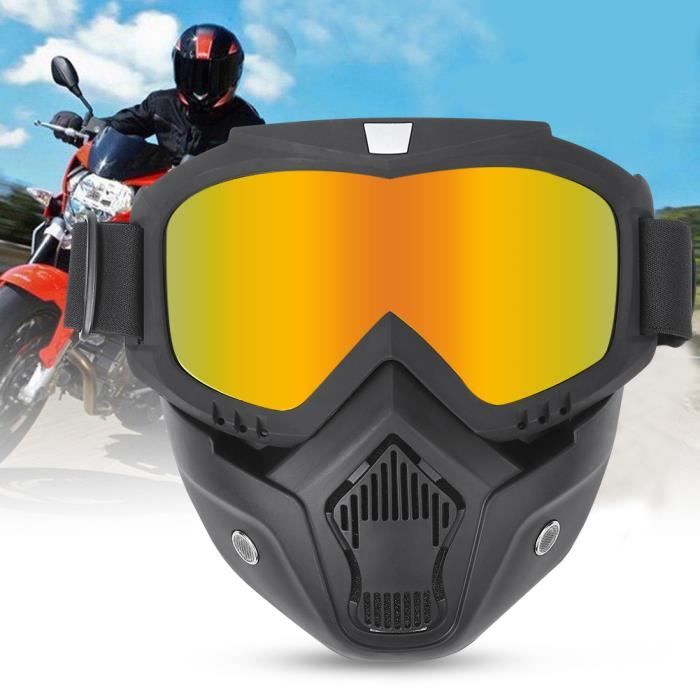 Masque Coupe-vent + Lunettes pour Moto, Ski, Sports en Plein Air (Neuf) -  Équipement moto