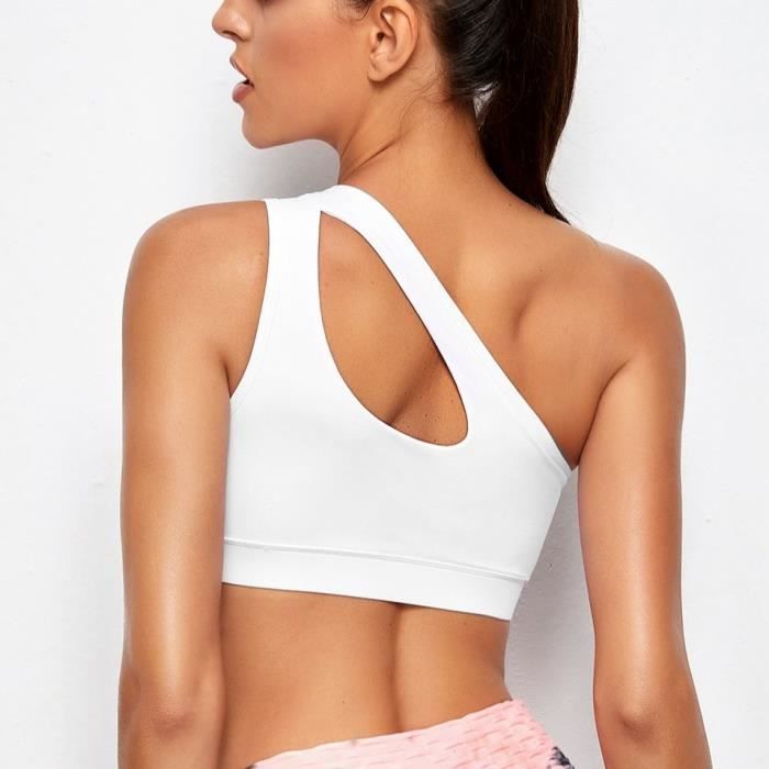 Brassière de sport antichoc asymétrique pour femme - Blanc - Running -  Fitness Blanc - Cdiscount Sport