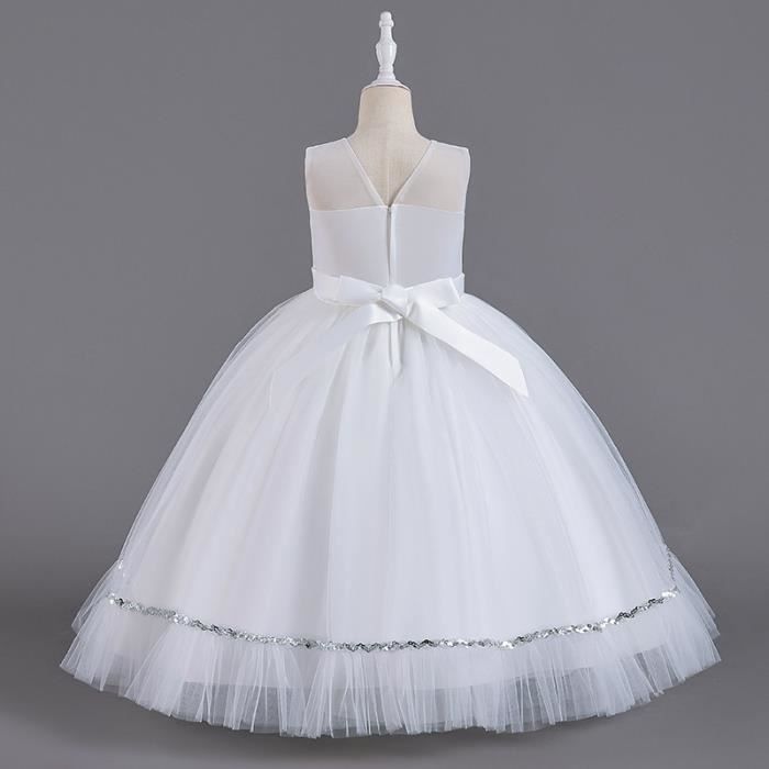 Robe De Soirée Fille - Cœurs à Paillettes, Dentelle Blanche Sur Noir - Taille 12, Neuve étiquetée