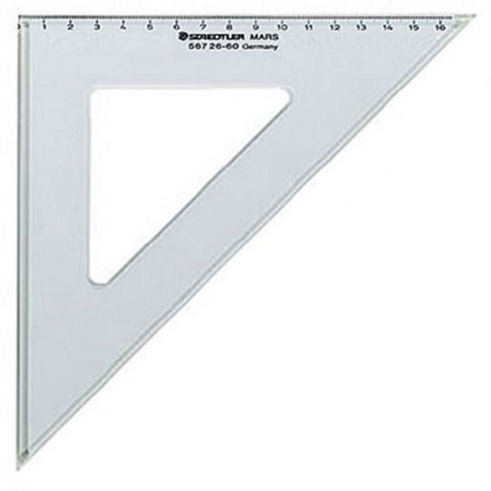 Équerre - Mars® - 567 - 25 cm - Angle 45°/45° - Vendu à l'unité ...