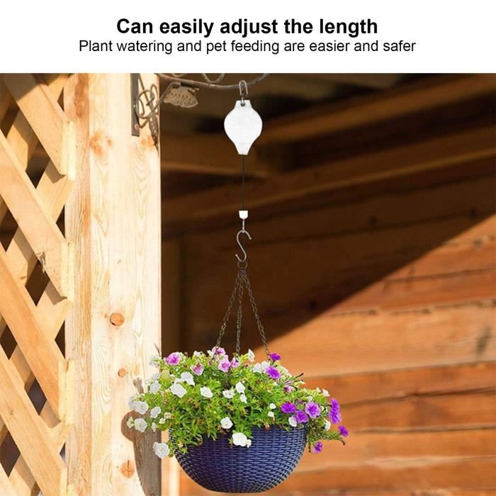 YOSOO suspension pour plantes à poulie rétractable Cintre de plante  rétractable ABS Nylon panier de fleurs suspendu réglable en - Cdiscount  Maison