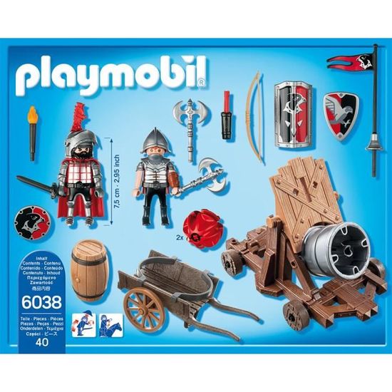 Playmobil 6038 Knights Chevaliers Avec Canon Geant Cdiscount Jeux Jouets