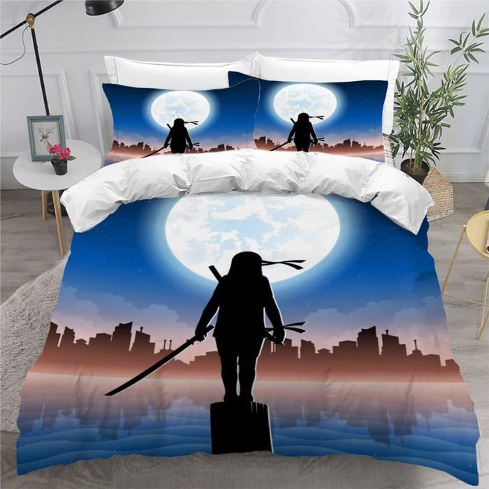 Housse De Couette 240x280cm Style Japonais - Imprimé 3D Réversible, Microfibre Douce, Set 3 Pièces - 7