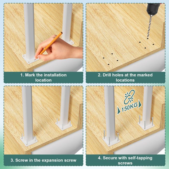 Main Courante D'escalier Vintage Noir Mat En Forme De U Garde-corps En Fer Forgé Industriel Sécurité Antidérapante Pour Jardin Loft Couloir Villa Hotel Intérieur Ou Extérieur Poteaux De Soutien Pour