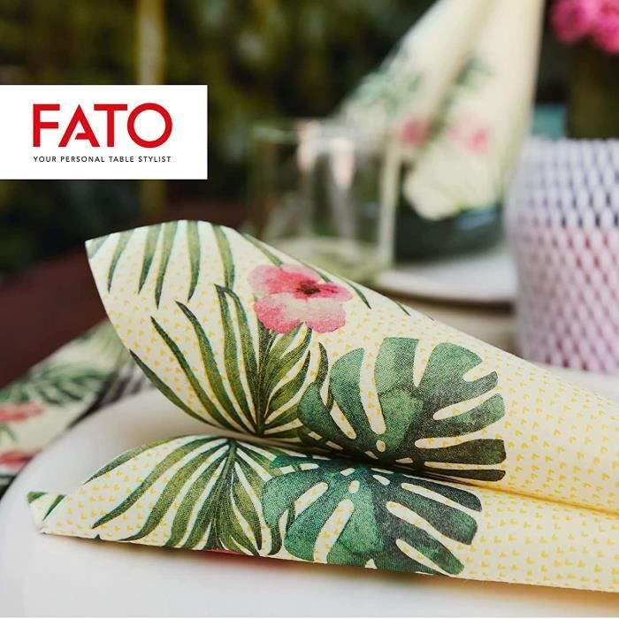 Serviettes De Table En Tissu Fato, Serviettes En Papier Jetables, Idéales Pour Les Apéritifs Et Les Cocktails, Paquet De 100 Serviettes, Format 24x24 Pliées En 4, 2 Plis, Couleur Tourterelle, 100% Pur