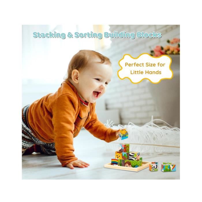 Puzzle en Bois, Jouets Montessori pour Les Enfants de 1 à 3 Ans Puzzle en Bois, Jouets Montessori pour Les Enfants de 1 à 3 Ans